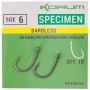 Korum Xpert Specimen Fishing Hooks Barbless Size 6