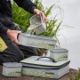 Matrix EVA Fishing Bait Cooler Tray Light Grey Inc 4 Tubs In Use 1