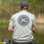 Matrix Large Logo Marl Grey / Lime Fishing T-Shirt In Use 2