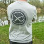 Matrix Large Logo Marl Grey / Lime Fishing T-Shirt In Use 3