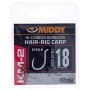 Middy KM-2 Hair-Rig Eyed Hooks Size 18