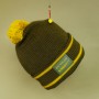 OMC Bobble Green / Mustard Fishing Beanie 1