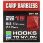 Preston Carp Barbless Hooks To Nylon