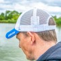Preston White Mesh Fishing Cap In Use 2