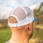 Preston White Mesh Fishing Cap In Use 4