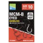 Preston MCM-B Eyed Barbless Hooks Size 10