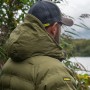 RidgeMonkey APEarel Dropback K2 Waterproof Coat Green In Use 4