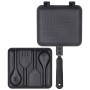 RidgeMonkey Deep Fill Sandwich Toaster XL with utensil MK2 Black