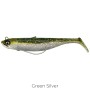 Savage Minnow Weedless Lure 10cm Green Silver