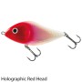 Slider 12cm Sinking Lure Holographic Red Head