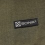 Sonik Green Fishing Hoodie Close Up Logo