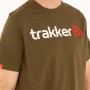 Trakker CR Logo Khaki Green Fishing T-Shirt Close Up