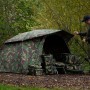 Trakker DPM Tempest Brolly 100 Skull Cap In Use On The Bank