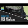 How to easily fish with five keepnets on a commercial fishery.