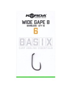 Korda Basix Wide Gape Hooks - Barbless