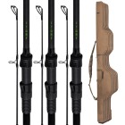 Korda Kaizen Green Carp Rod Set 3 Inc FREE Divide Holdall 13ft