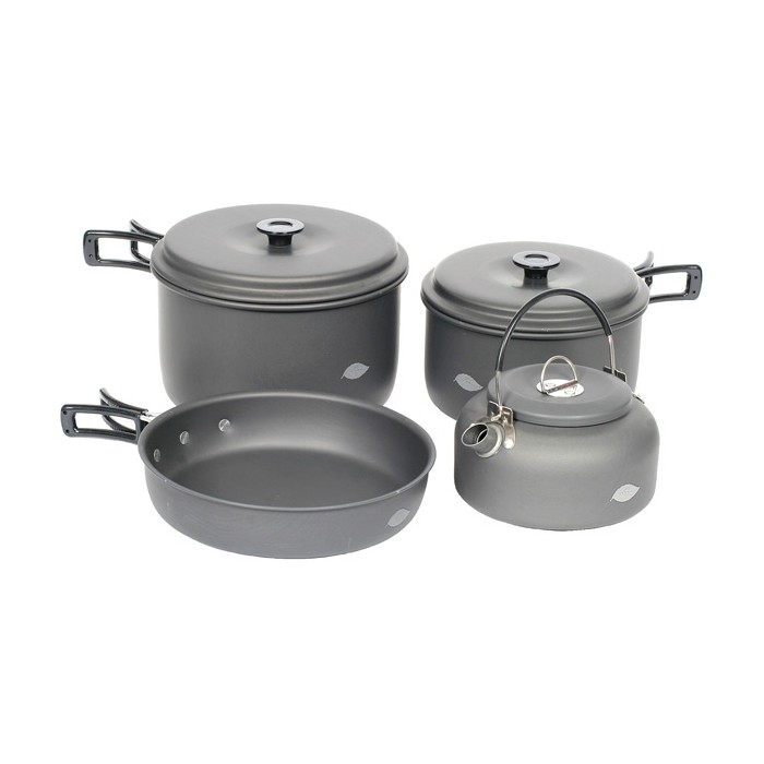 2 Pots, 2 Lids, Frying Pan, Kettle