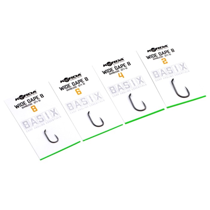 Korda Basix Wide Gape Hooks - Barbless 2