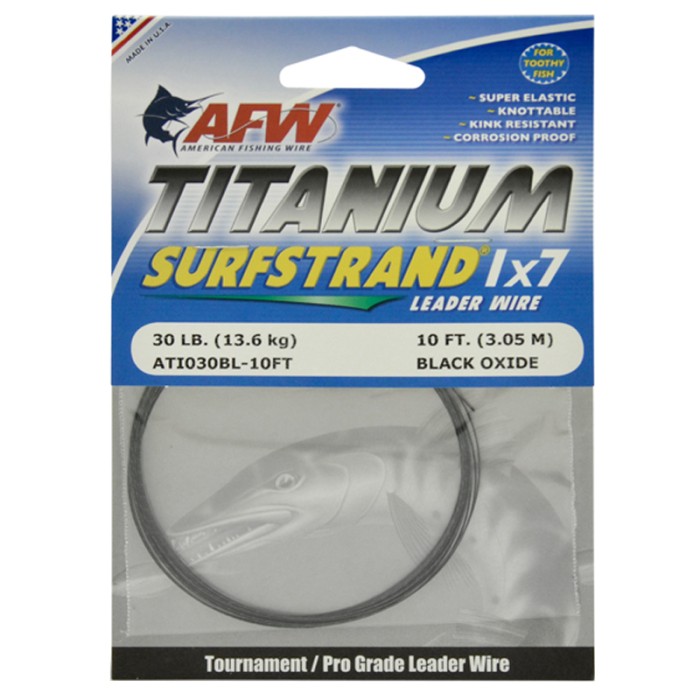 AFW Titanium Surfstrand Bare 1x7 Leader Wire
