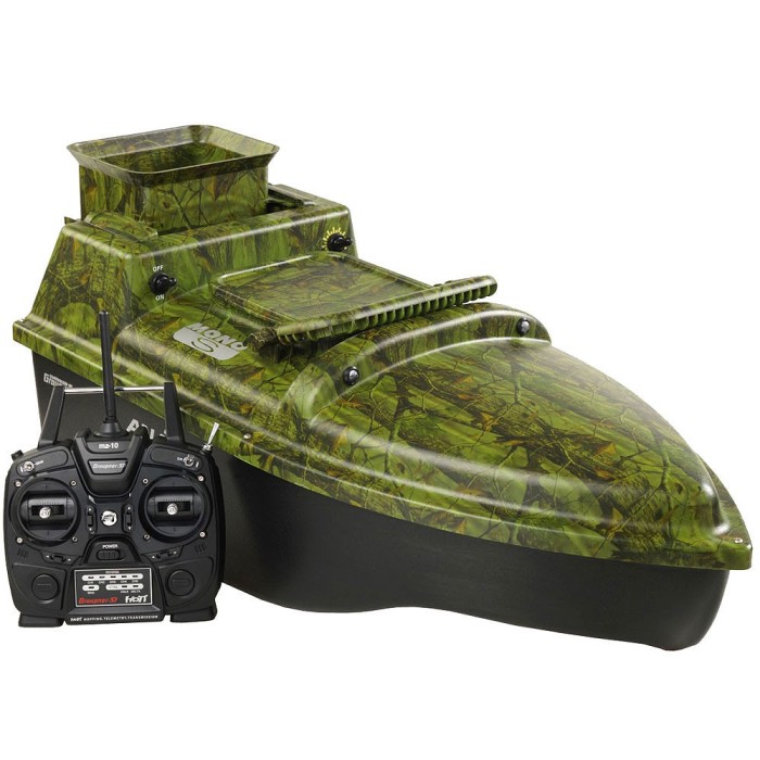 Anatec Single Hull S Camou Oak Bait Boat + Graupner MZ10 Remote