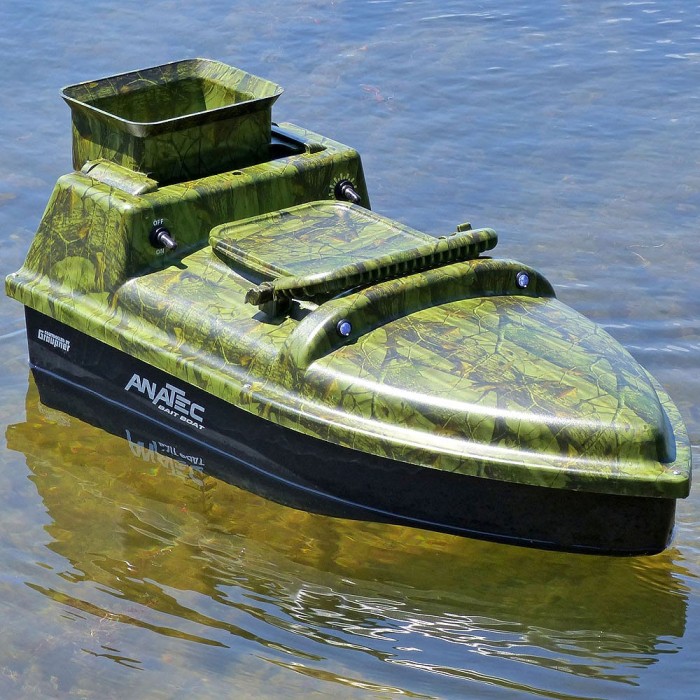 Anatec Single Hull S Camou Oak Bait Boat in Water