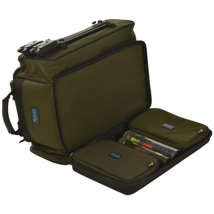 Aqua Black Series Deluxe Roving Fishing Rucksack Open