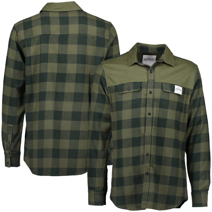 Aqua Products LS Green Check Flannel Shirt