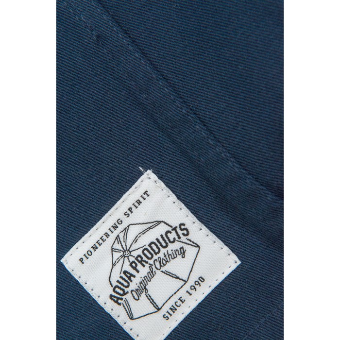 Aqua Products LS Navy Twill Shirt Close Up 1