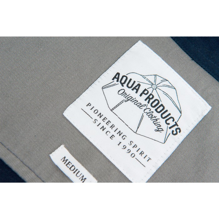 Aqua Products LS Navy Twill Shirt Close Up 2