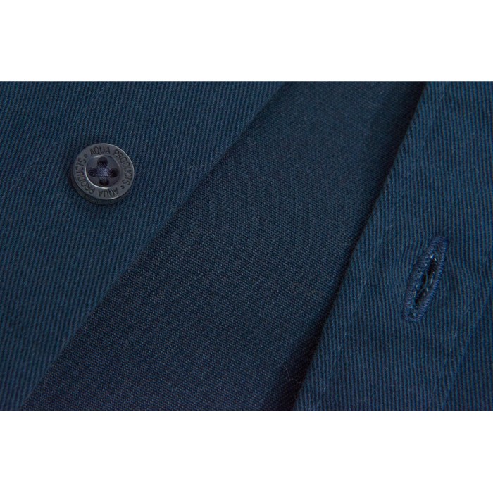 Aqua Products LS Navy Twill Shirt Close Up 3