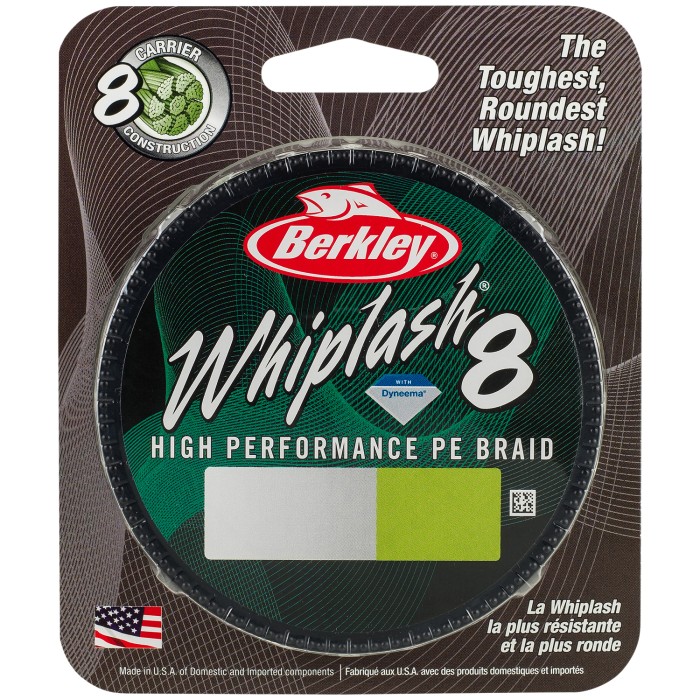 Berkley Whiplash 8 Braid Green 300m Packaging