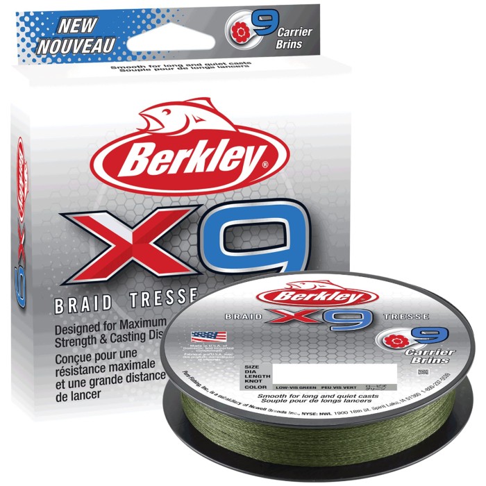 Berkley X9 Braid Flame Green low Vis Green 2