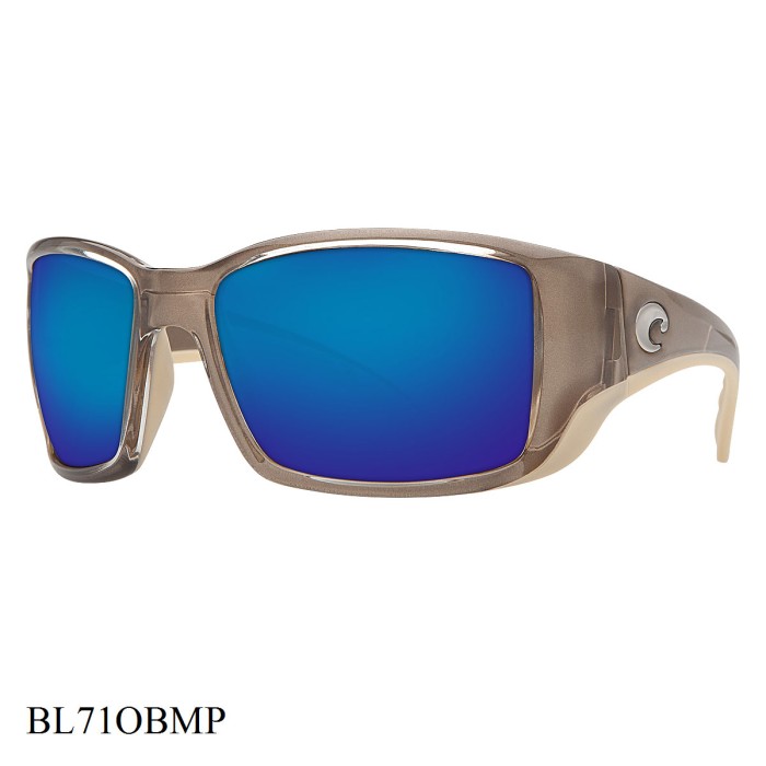 Costa Del Mar Blackfin Sunglasses Crystal Bronze Frame Blue Lenses