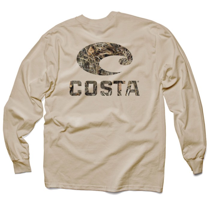 Costa Del Mar Camo Logo Long Sleeved T-Shirt Back