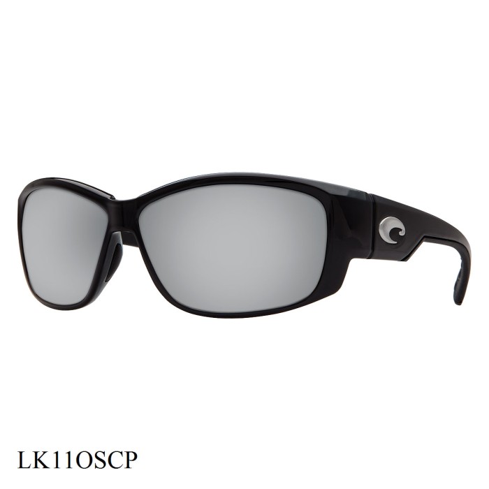 Costa Del Mar Luke Sunglasses Black Frame Silver Lenses