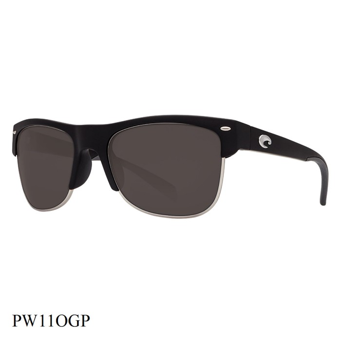 Costa Del Mar Pawleys Sunglasses Black Frame Grey Lenses