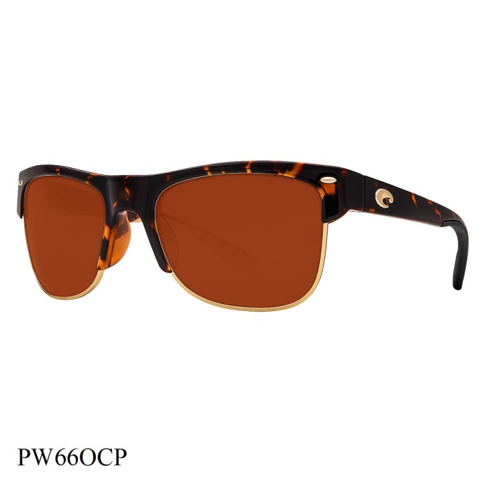 Costa Del Mar Pawleys Sunglasses Retro Tortoise Frame Copper Lenses