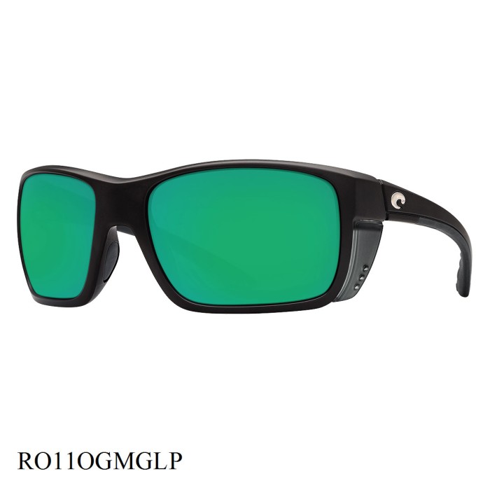 Costa Del Mar Rooster Sunglasses Black Frame Green Lenses