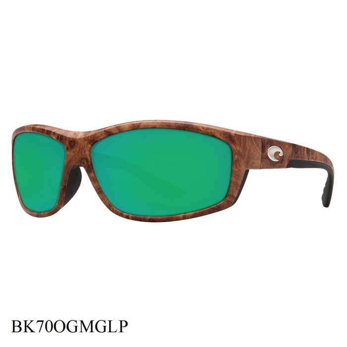 Costa Del Mar Saltbreak Sunglasses Gunstock Frame Green Lenses