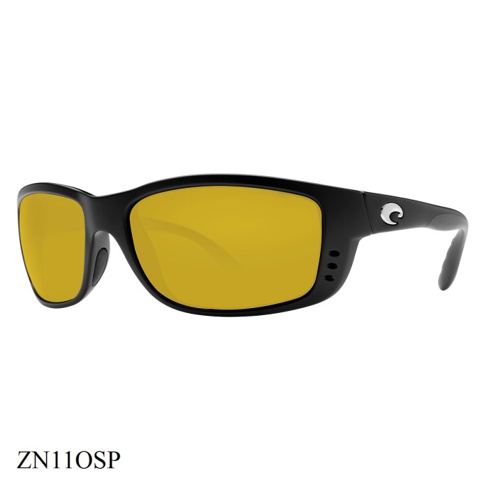 Costa Del Mar Zane Sunglasses Black Frame Sunrise Lenses