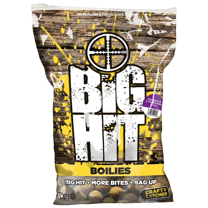 Crafty Catcher Big Hit Boilies 1kg Chocolate & Vanilla Nut