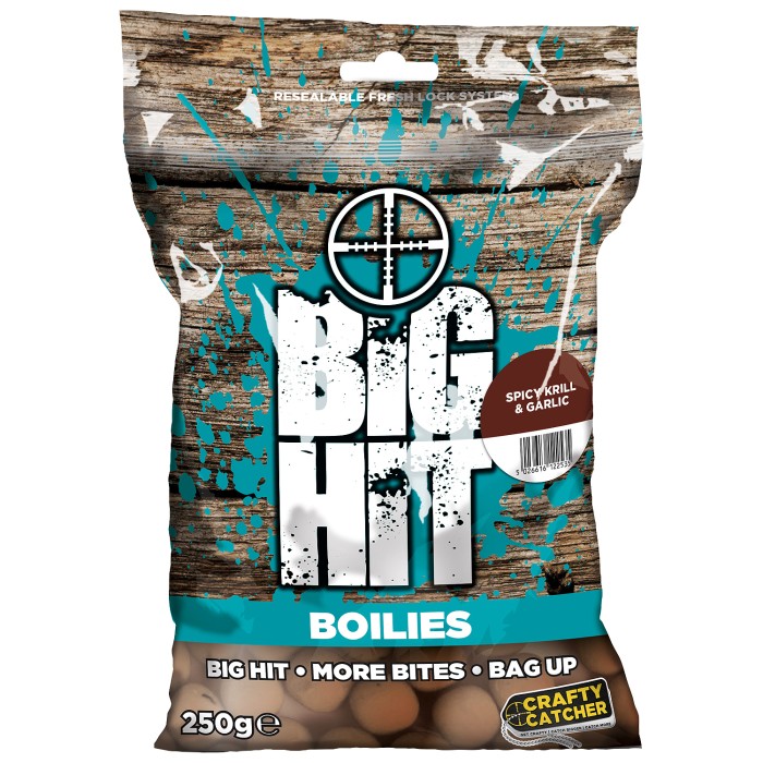 Crafty Catcher Big Hit Boilies 250g Spicy Krill & Garlic
