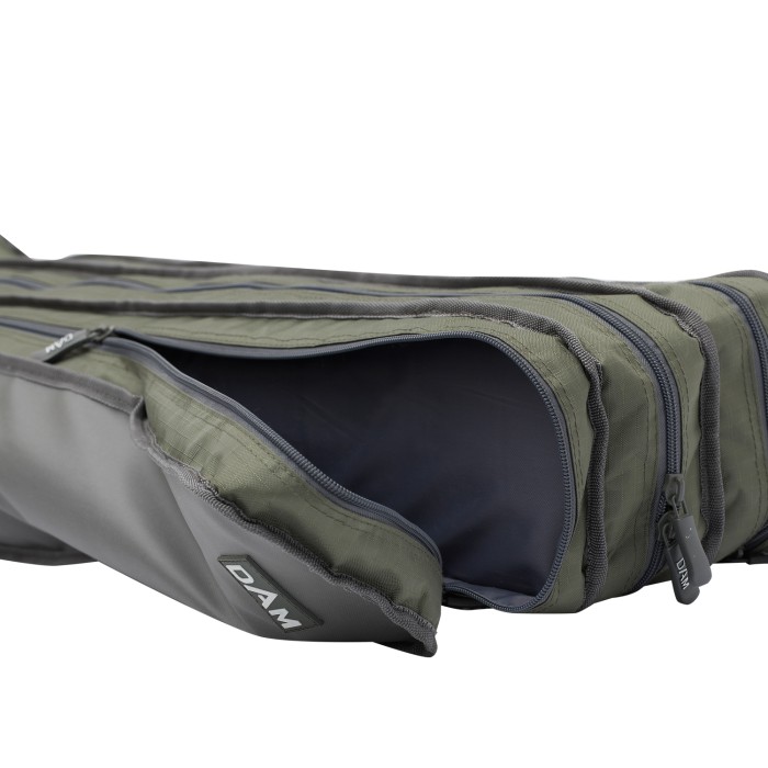 DAM 3 Compartment Padded Fishing Rod Bag Pocket Close Up