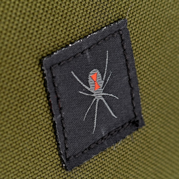 Daiwa Black Widow Fishing Cool Bait Bag Logo Close Up