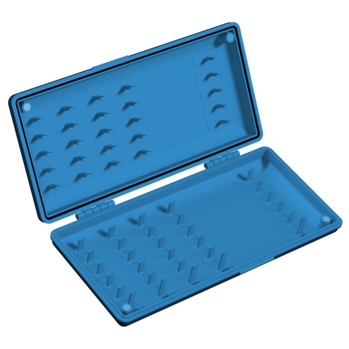 Daiwa N'ZON Fishing Rig Case Blue & Black 6 Inch Open