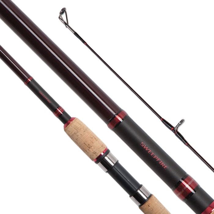 Canne à Pêche Daiwa Sweepfire Spin – 2,70 M, 50-150 G, 2 Pièces, Action Medium-fast, Poignée Liège, 8 Anneaux