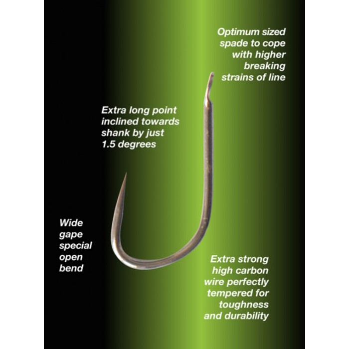 Drennan Barbless Carp Hooks to Nylon Close Up