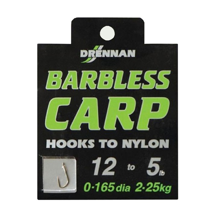 Drennan Barbless Carp Hooks to Nylon Angling Direct