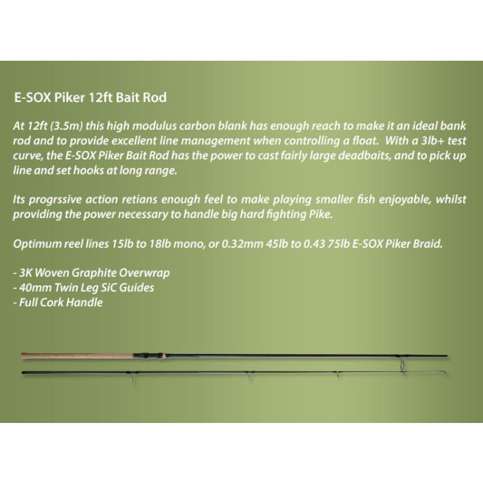 Drennan E-SOX Piker Bait Rod Information