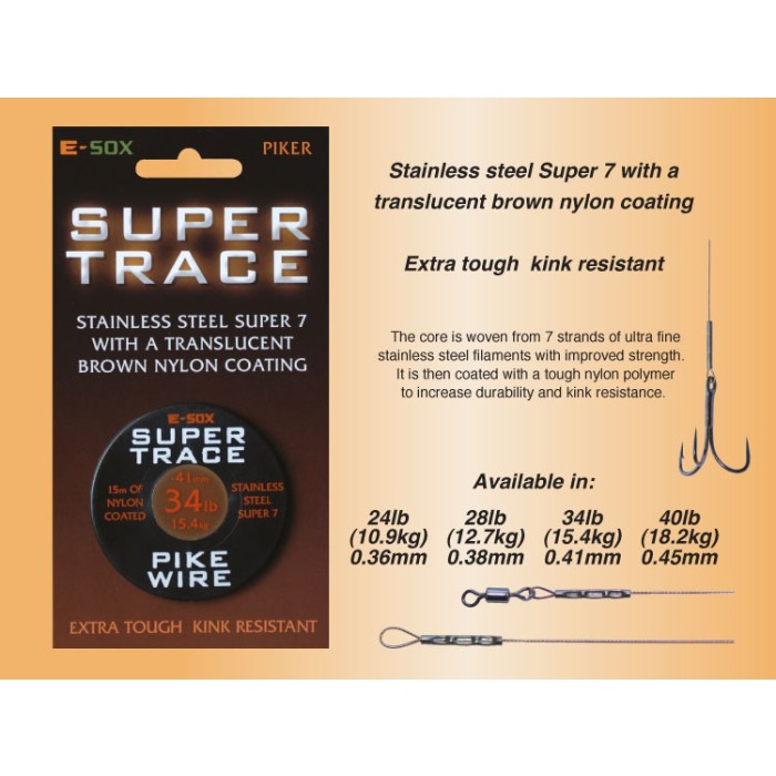 Drennan E-Sox Super Trace Pike Fishing Wire Information